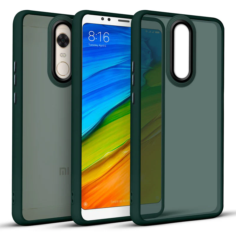 Translucent Matte with Shiny Camera Ring Back Cover for Redmi Note 5 - Image 22