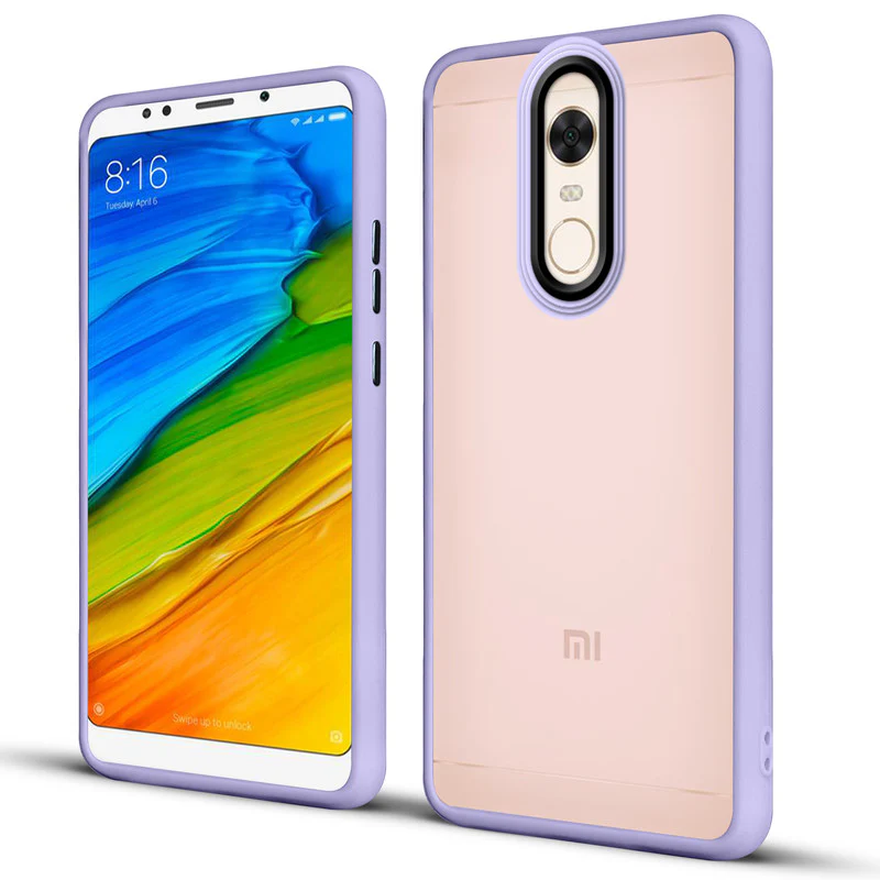 Translucent Matte with Shiny Camera Ring Back Cover for Redmi Note 5 - Image 34