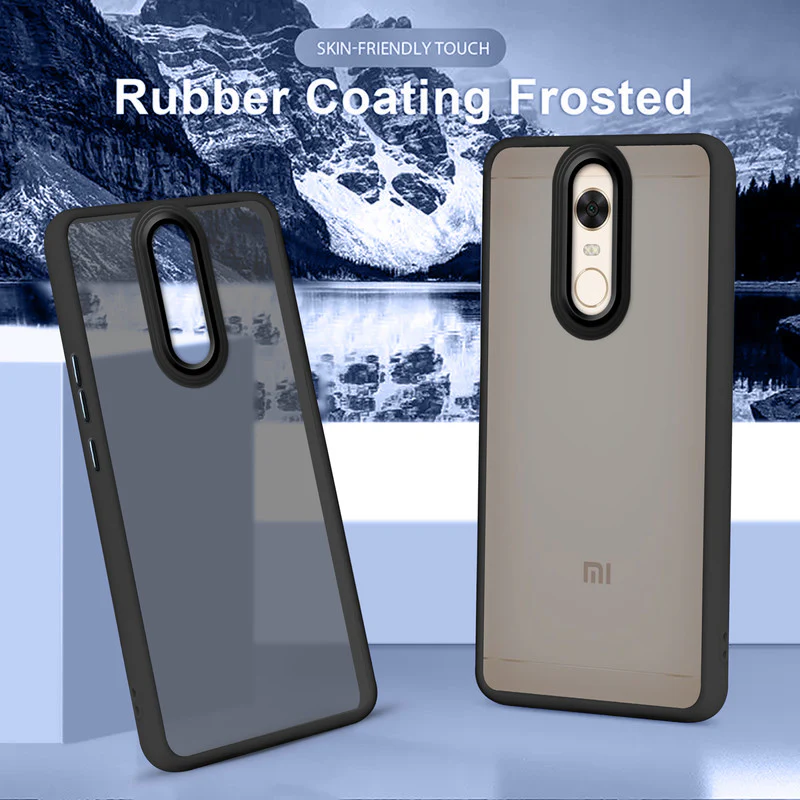 Translucent Matte with Shiny Camera Ring Back Cover for Redmi Note 5 - Image 5