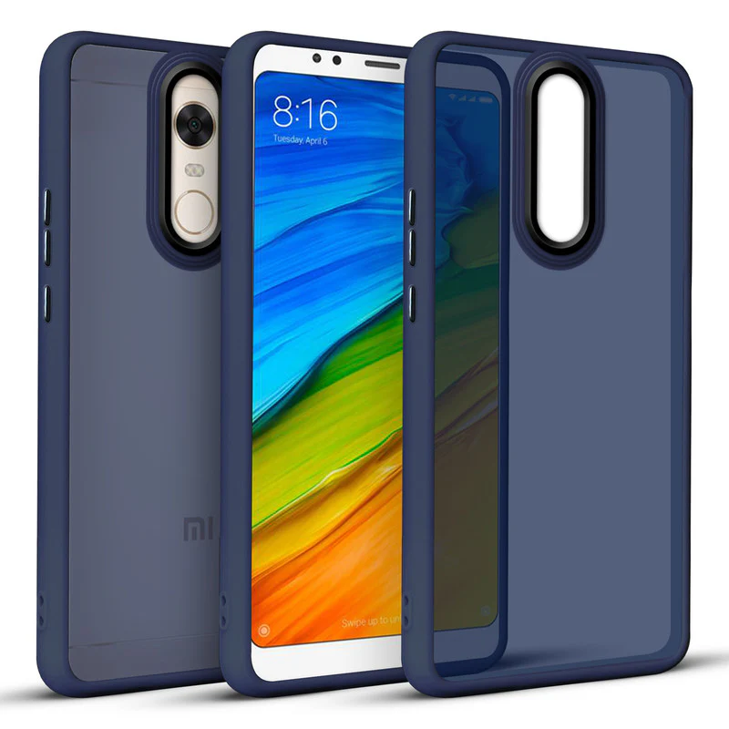 Translucent Matte with Shiny Camera Ring Back Cover for Redmi Note 5 - Image 8
