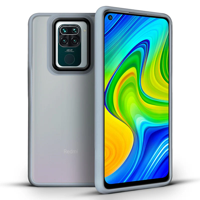 Translucent Matte with Shiny Camera Ring Back Cover for Redmi Note 9 - Image 12