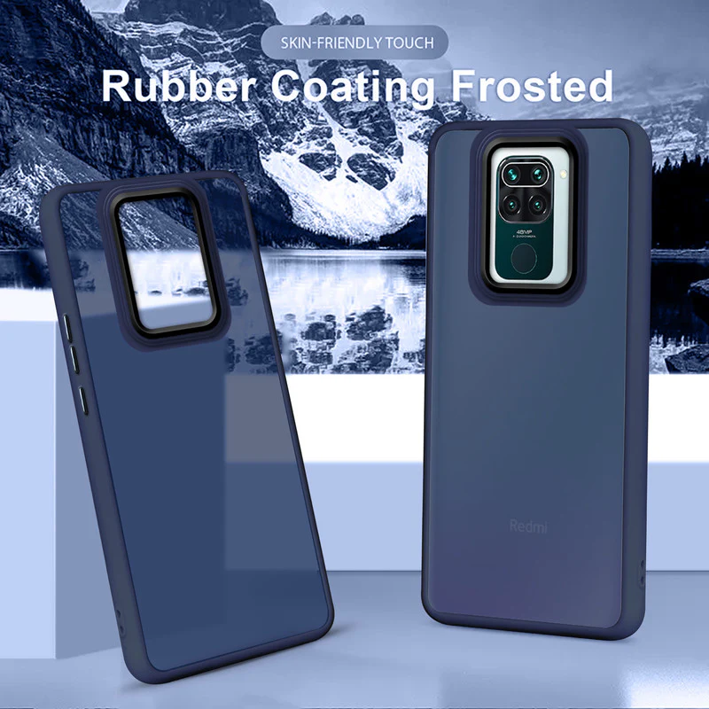 Translucent Matte with Shiny Camera Ring Back Cover for Redmi Note 9 - Image 6