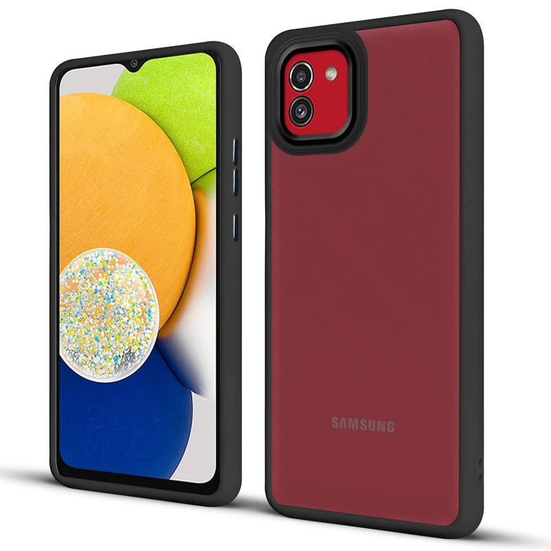 Translucent Matte with Shiny Camera Ring Back Cover for Samsung A03 - Image 6
