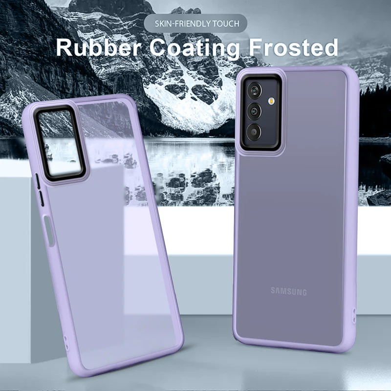 Translucent Matte with Shiny Camera Ring Back Cover for Samsung M13 4G - Image 33