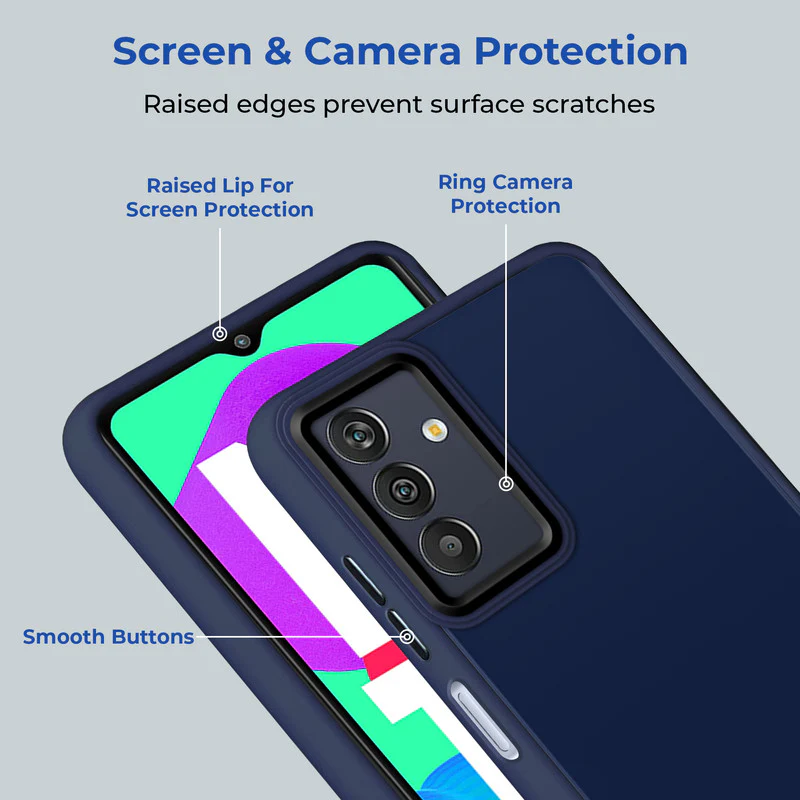 Translucent Matte with Shiny Camera Ring Back Cover for Samsung M13 4G - Image 9