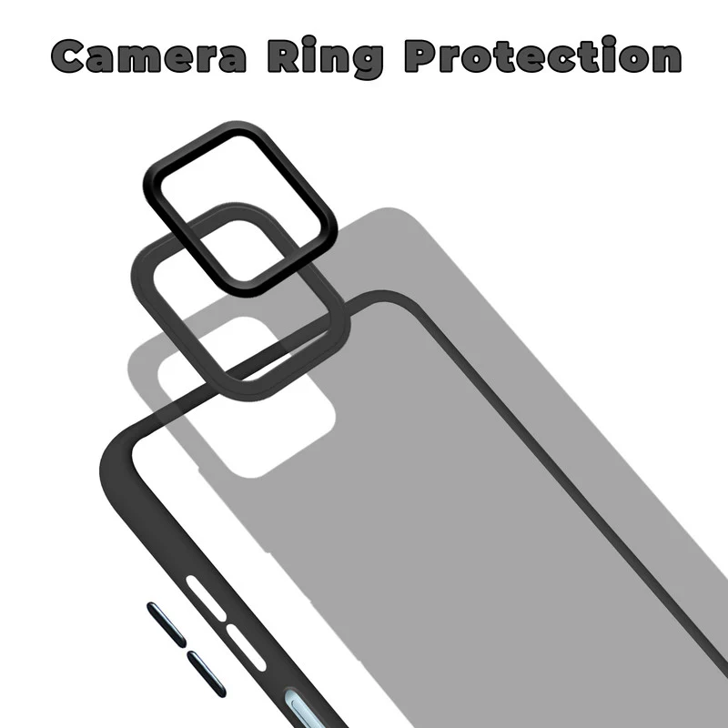 Translucent Matte with Shiny Camera Ring Back Cover for Samsung M13 5G - Image 3