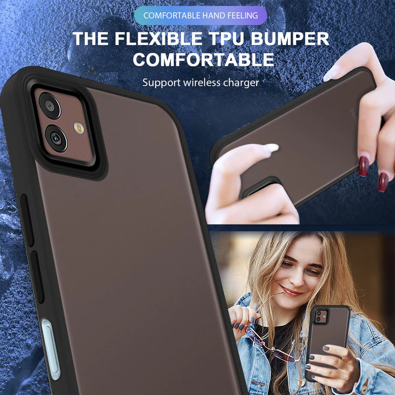Translucent Matte with Shiny Camera Ring Back Cover for Samsung M13 5G - Image 7