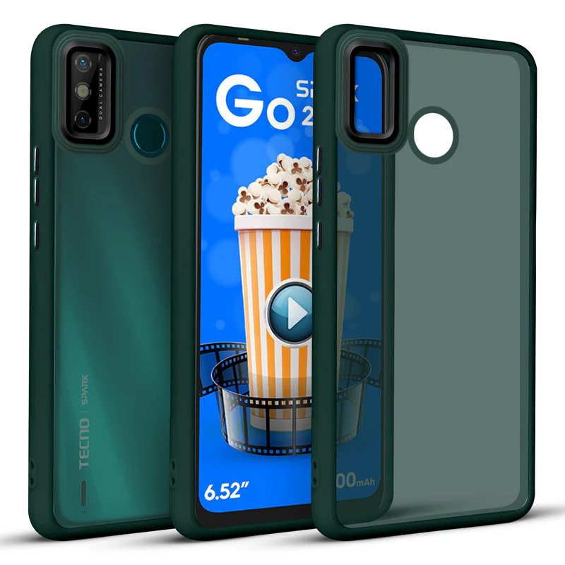 Translucent Matte with Shiny Camera Ring Back Cover for Tecno Spark Go 2020 - Image 21