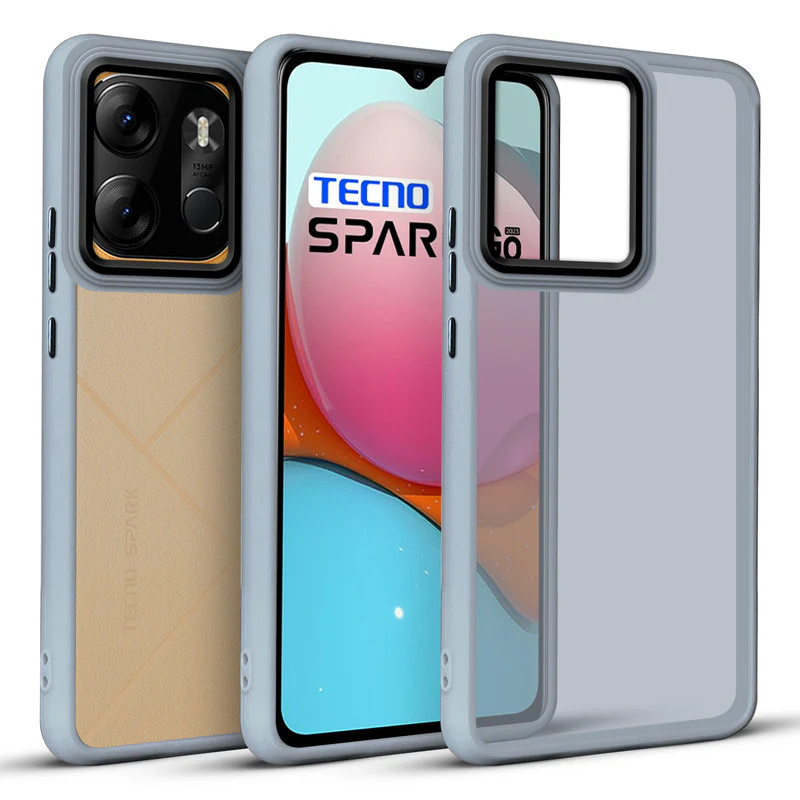 Translucent Matte with Shiny Camera Ring Back Cover for Tecno Spark Go 2023 - Image 16