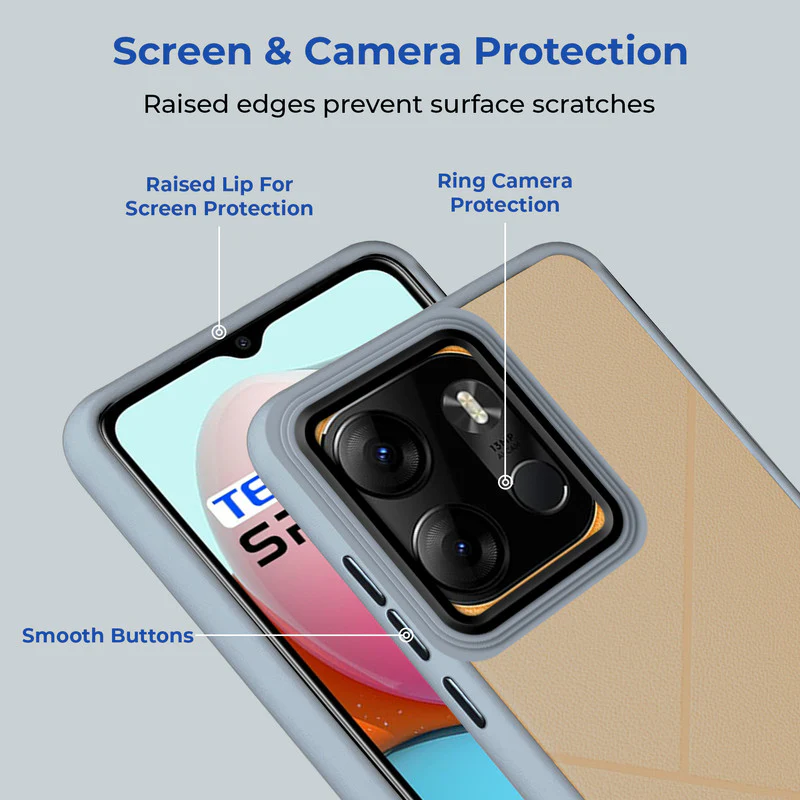 Translucent Matte with Shiny Camera Ring Back Cover for Tecno Spark Go 2023 - Image 17