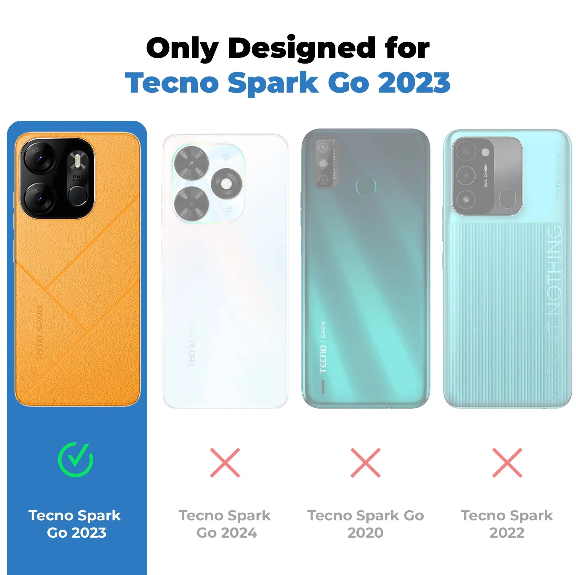 Translucent Matte with Shiny Camera Ring Back Cover for Tecno Spark Go 2023 - Image 2