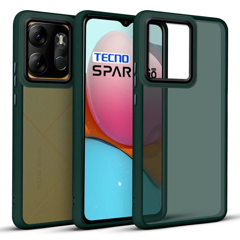 Translucent Matte with Shiny Camera Ring Back Cover for Tecno Spark Go 2023 - Image 23