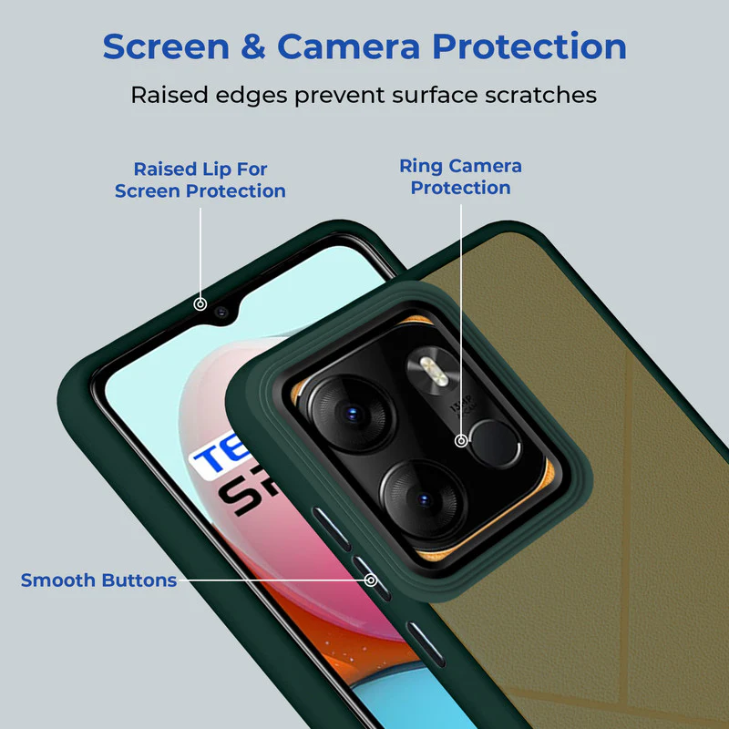 Translucent Matte with Shiny Camera Ring Back Cover for Tecno Spark Go 2023 - Image 24