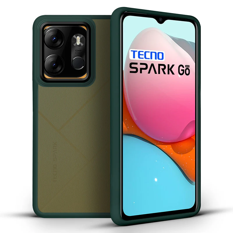 Translucent Matte with Shiny Camera Ring Back Cover for Tecno Spark Go 2023 - Image 26
