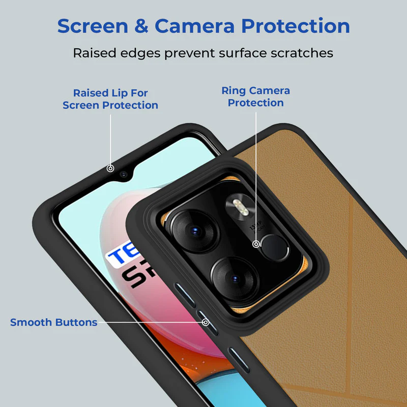 Translucent Matte with Shiny Camera Ring Back Cover for Tecno Spark Go 2023 - Image 3