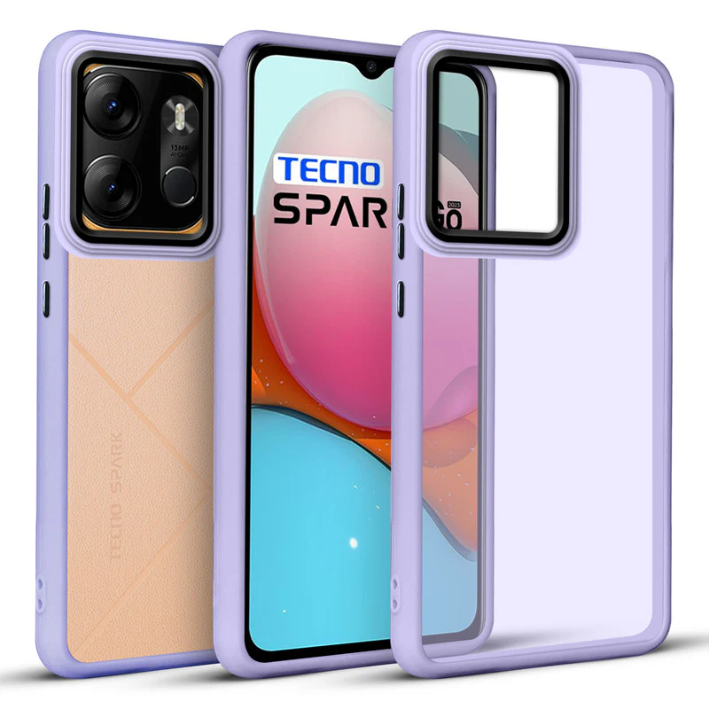 Translucent Matte with Shiny Camera Ring Back Cover for Tecno Spark Go 2023 - Image 30