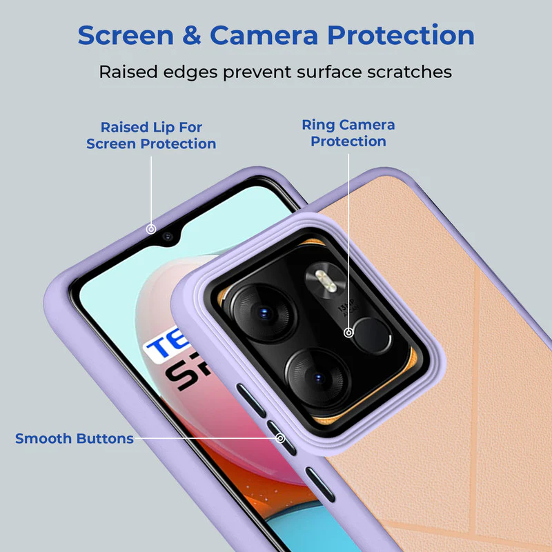 Translucent Matte with Shiny Camera Ring Back Cover for Tecno Spark Go 2023 - Image 32