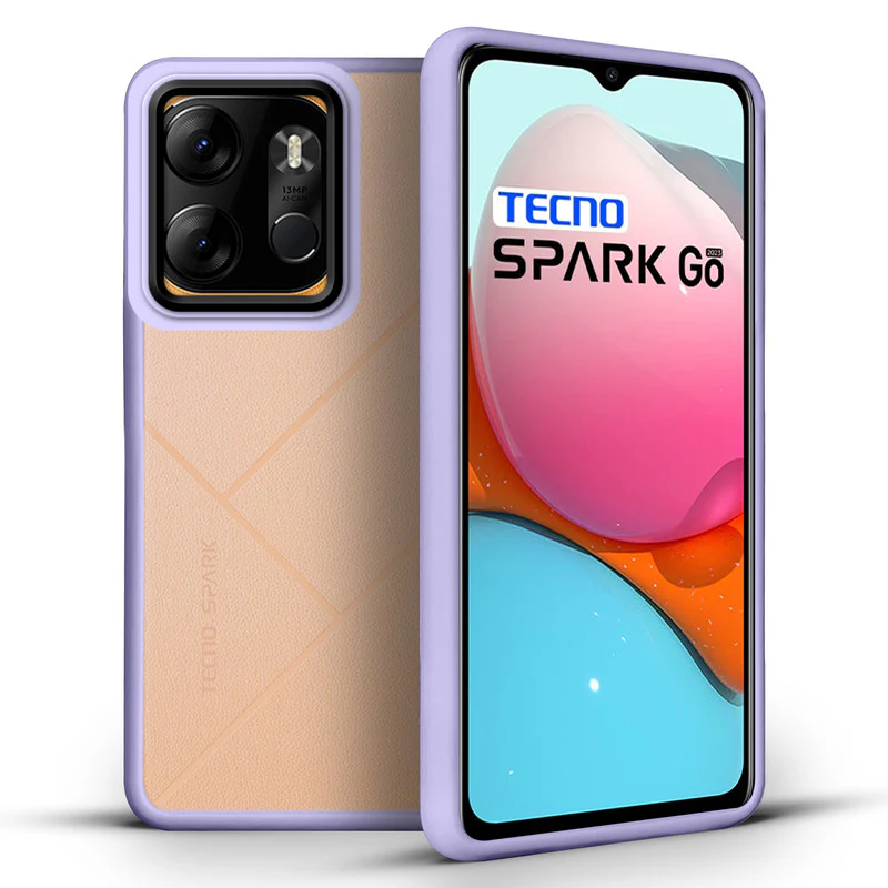 Translucent Matte with Shiny Camera Ring Back Cover for Tecno Spark Go 2023 - Image 34