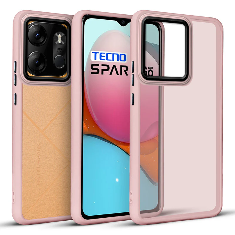 Translucent Matte with Shiny Camera Ring Back Cover for Tecno Spark Go 2023 - Image 38