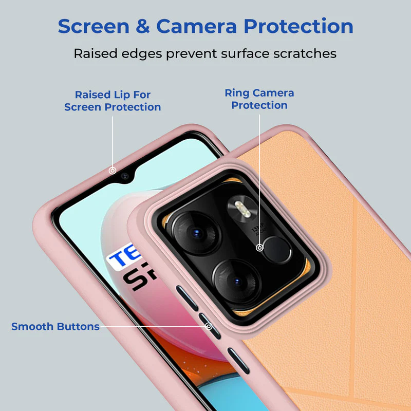 Translucent Matte with Shiny Camera Ring Back Cover for Tecno Spark Go 2023 - Image 39