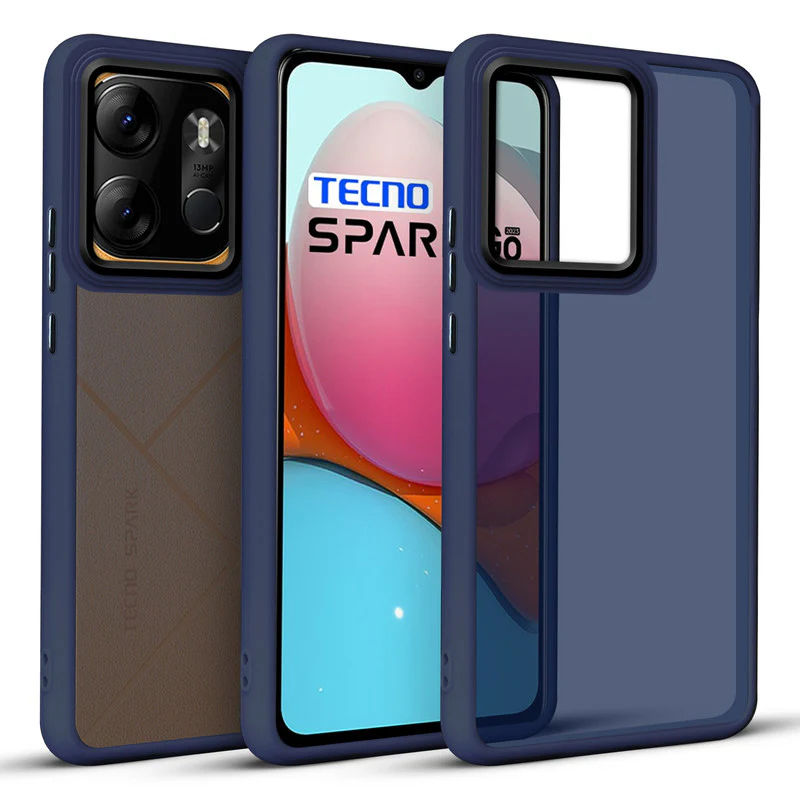 Translucent Matte with Shiny Camera Ring Back Cover for Tecno Spark Go 2023 - Image 9