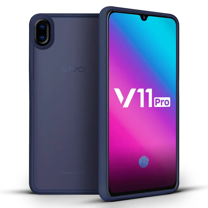 Translucent Matte with Shiny Camera Ring Back Cover for Vivo V11 Pro - Image 11