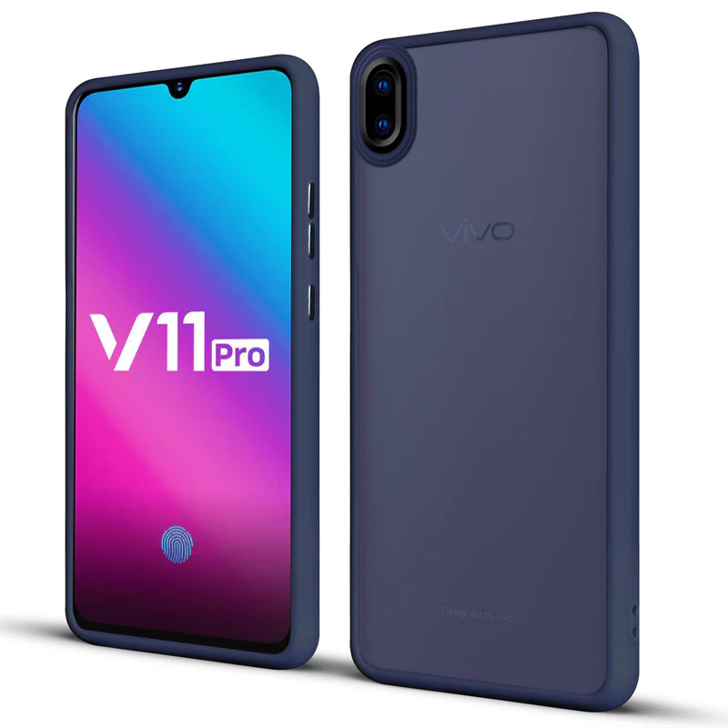Translucent Matte with Shiny Camera Ring Back Cover for Vivo V11 Pro - Image 13