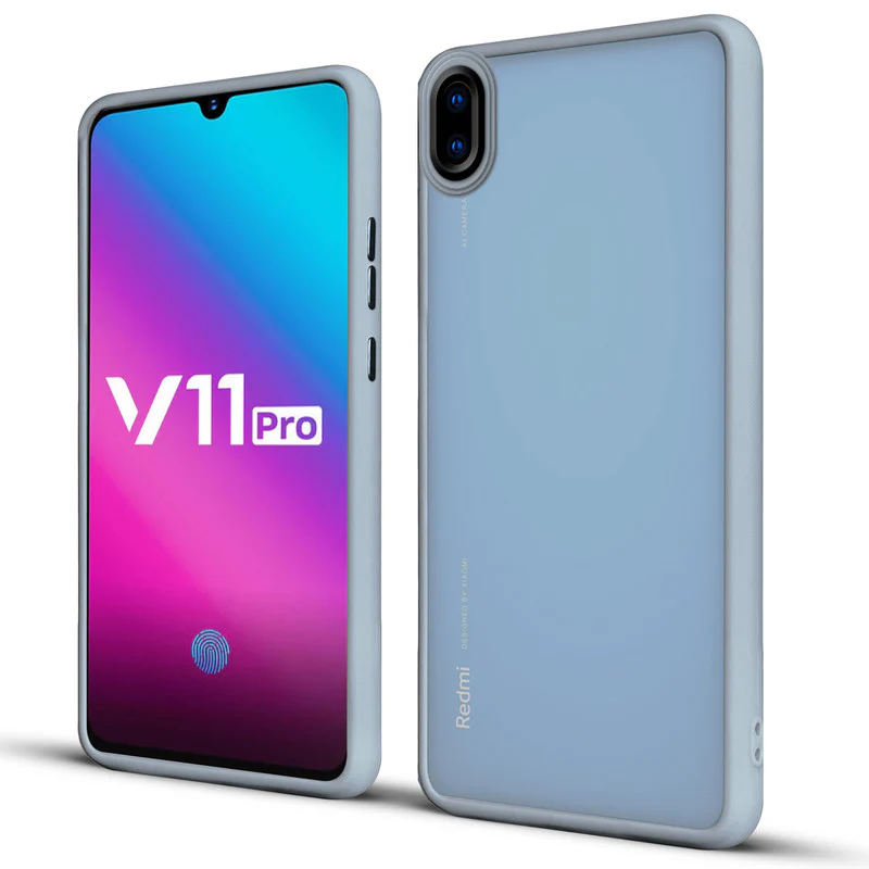 Translucent Matte with Shiny Camera Ring Back Cover for Vivo V11 Pro - Image 27