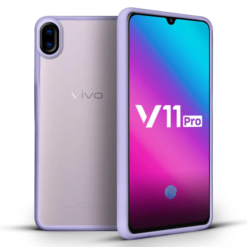 Translucent Matte with Shiny Camera Ring Back Cover for Vivo V11 Pro - Image 32