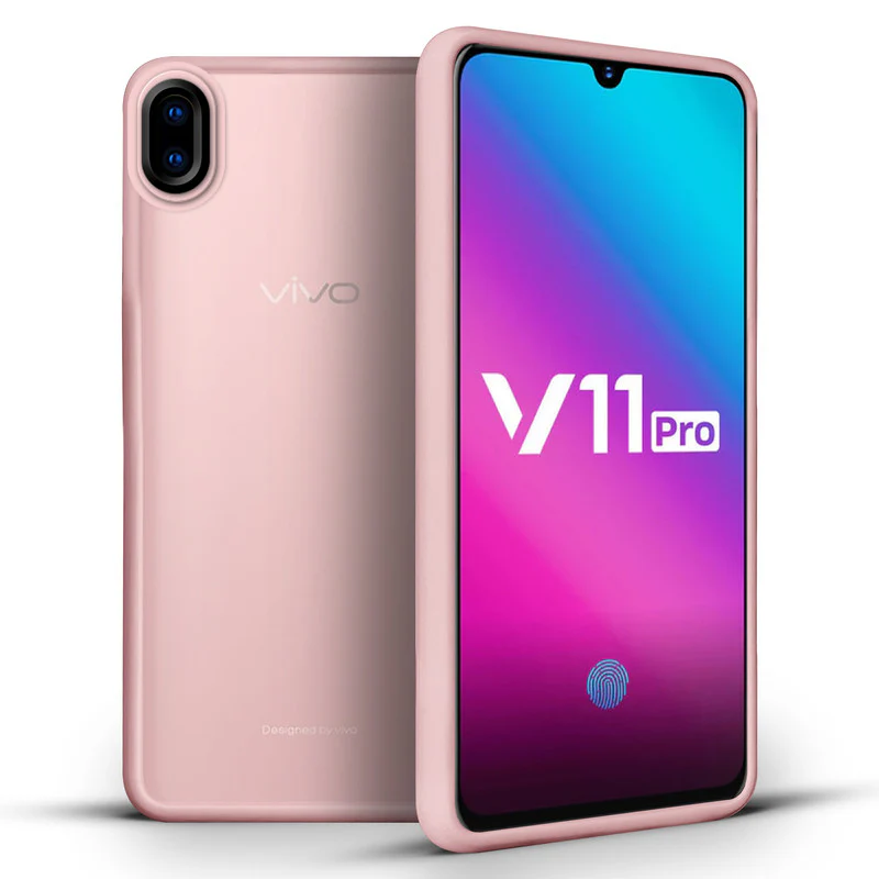 Translucent Matte with Shiny Camera Ring Back Cover for Vivo V11 Pro - Image 39