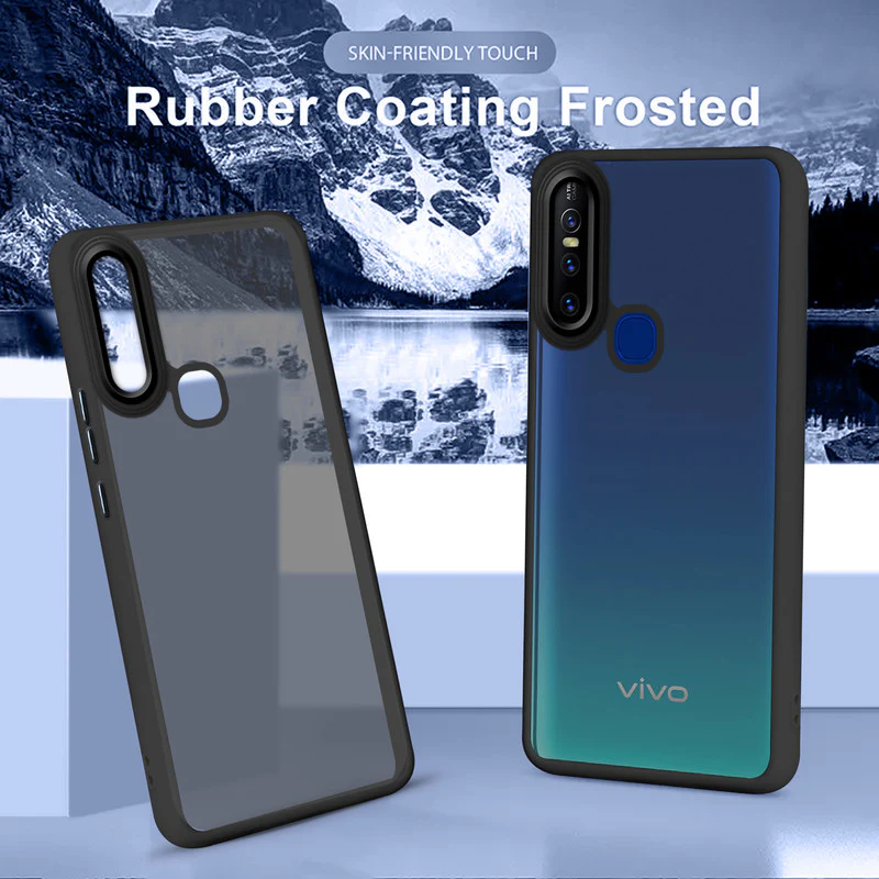 Translucent Matte with Shiny Camera Ring Back Cover for Vivo V15 - Image 6