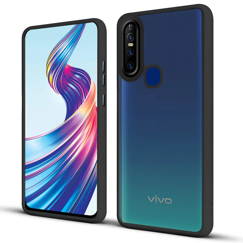 Translucent Matte with Shiny Camera Ring Back Cover for Vivo V15 - Image 7