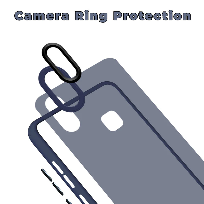 Translucent Matte with Shiny Camera Ring Back Cover for Vivo V9 - Image 11
