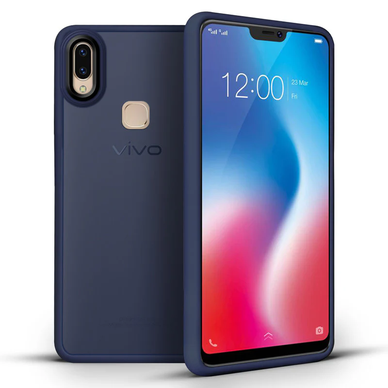 Translucent Matte with Shiny Camera Ring Back Cover for Vivo V9 - Image 12