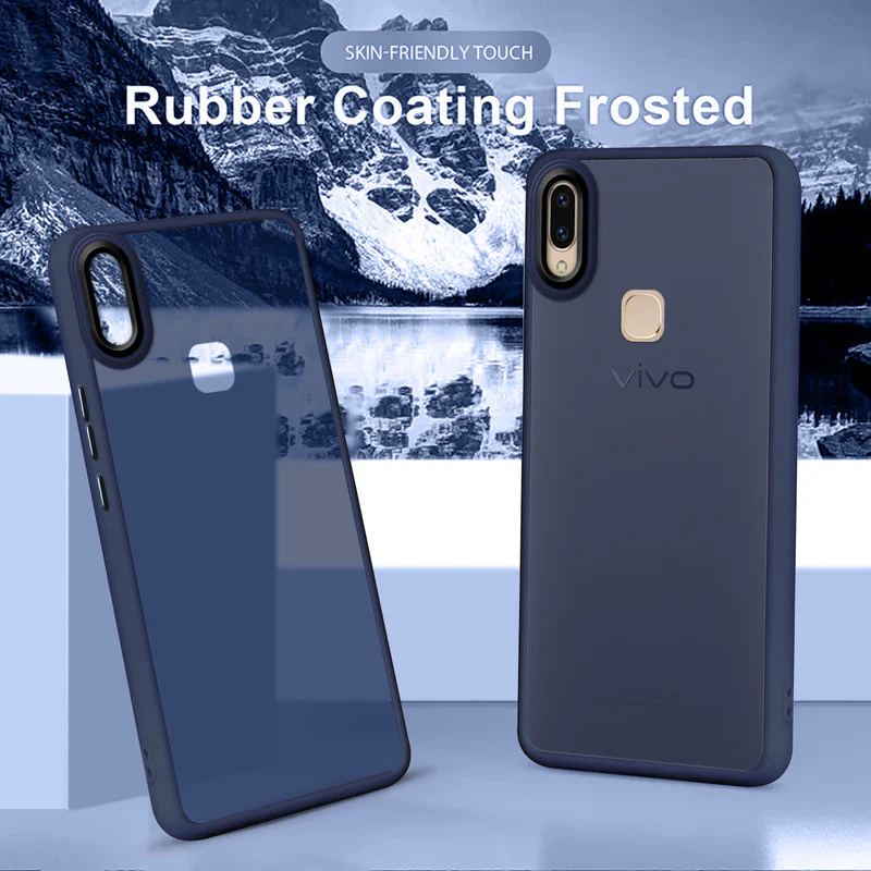 Translucent Matte with Shiny Camera Ring Back Cover for Vivo V9 - Image 13