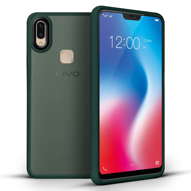 Translucent Matte with Shiny Camera Ring Back Cover for Vivo V9 - Image 26