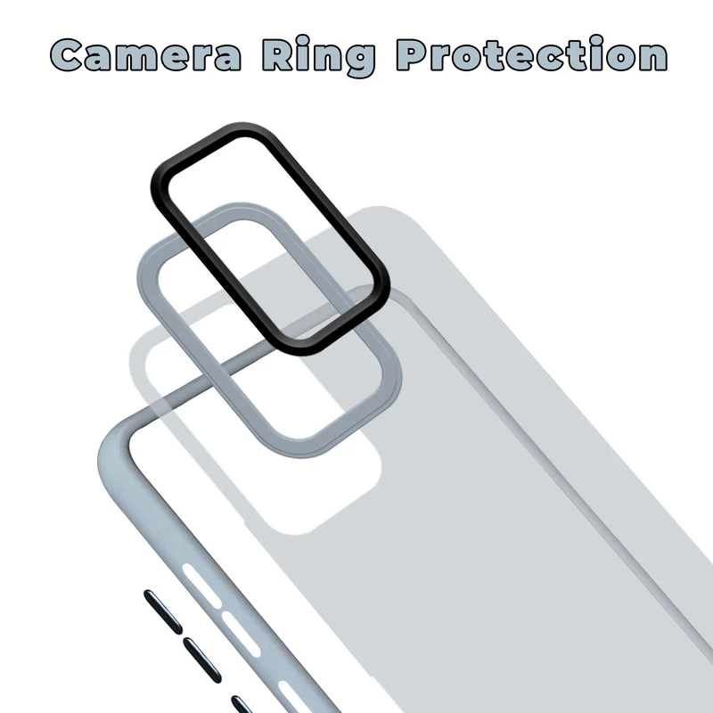 Translucent Matte with Shiny Camera Ring Back Cover for Vivo Y02s - Image 11