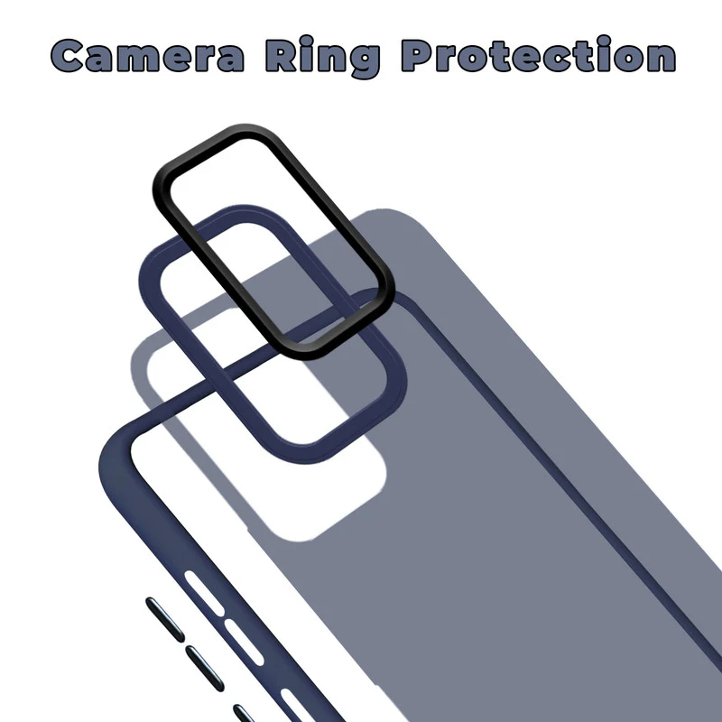 Translucent Matte with Shiny Camera Ring Back Cover for Vivo Y02s - Image 18