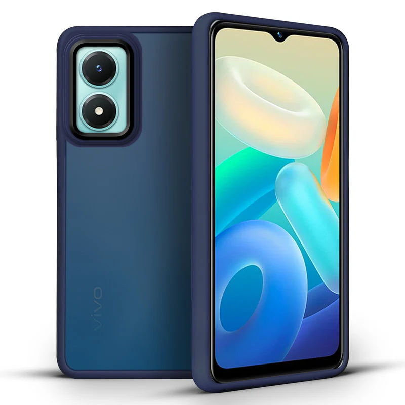 Translucent Matte with Shiny Camera Ring Back Cover for Vivo Y02s - Image 19