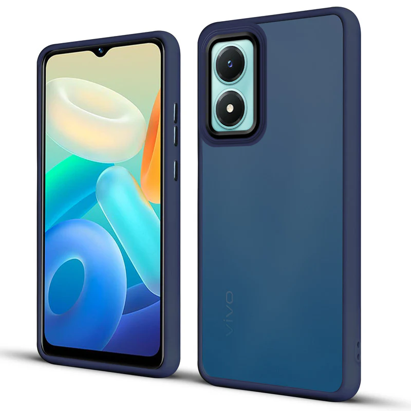 Translucent Matte with Shiny Camera Ring Back Cover for Vivo Y02s - Image 21