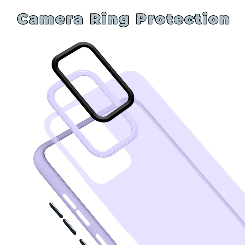 Translucent Matte with Shiny Camera Ring Back Cover for Vivo Y02s - Image 32