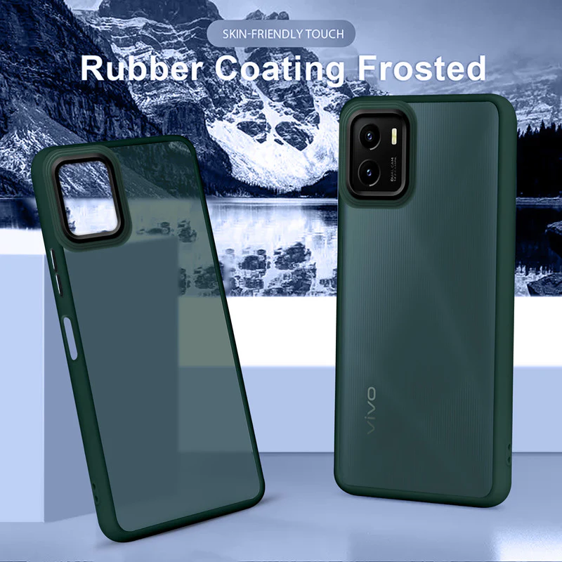 Translucent Matte with Shiny Camera Ring Back Cover for Vivo Y15S - Image 26