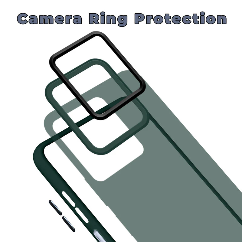 Translucent Matte with Shiny Camera Ring Back Cover for Vivo Y22 - Image 4