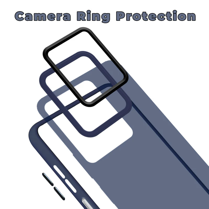 Translucent Matte with Shiny Camera Ring Back Cover for Vivo Y36 4G - Image 12