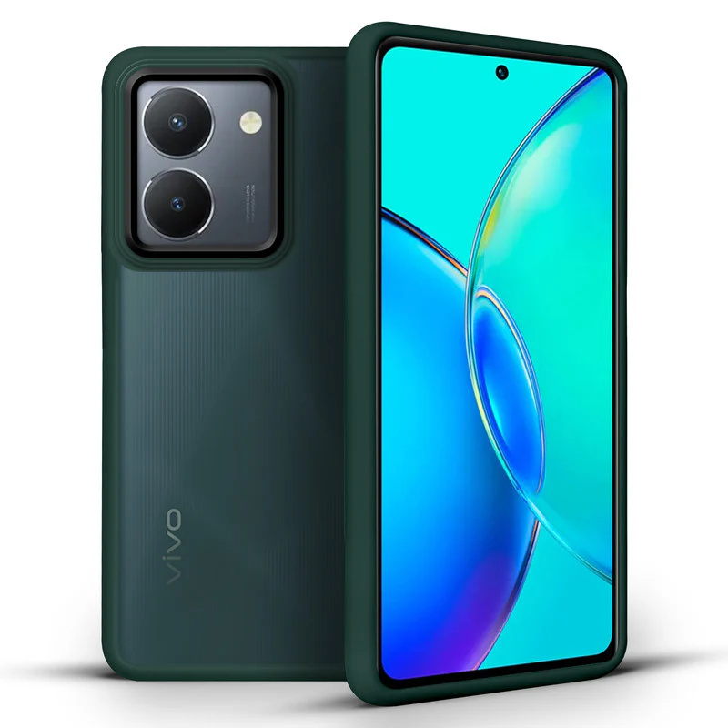 Translucent Matte with Shiny Camera Ring Back Cover for Vivo Y36 4G - Image 21