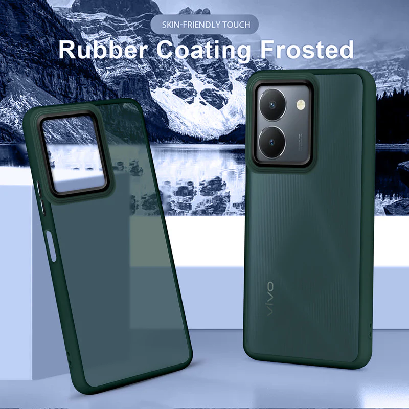 Translucent Matte with Shiny Camera Ring Back Cover for Vivo Y36 4G - Image 22