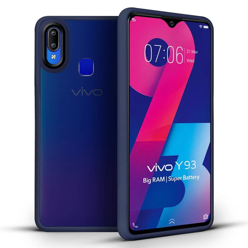 Translucent Matte with Shiny Camera Ring Back Cover for Vivo Y93 - Image 13