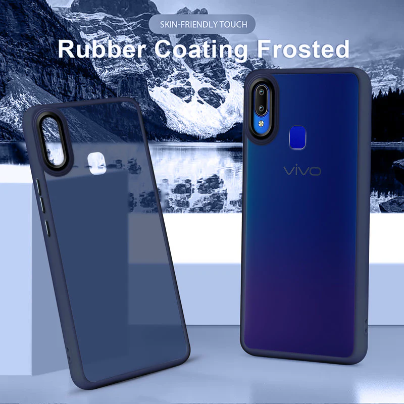 Translucent Matte with Shiny Camera Ring Back Cover for Vivo Y93 - Image 14