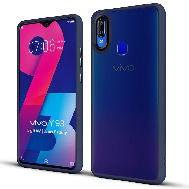 Translucent Matte with Shiny Camera Ring Back Cover for Vivo Y93 - Image 15
