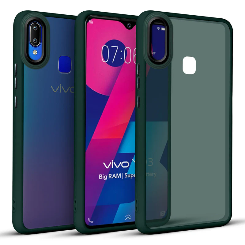 Translucent Matte with Shiny Camera Ring Back Cover for Vivo Y93 - Image 17